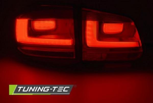 LED Lightbar Rückleuchten für VW Tiguan 5N Bj. 07-11 Dunkelrot/Smoke