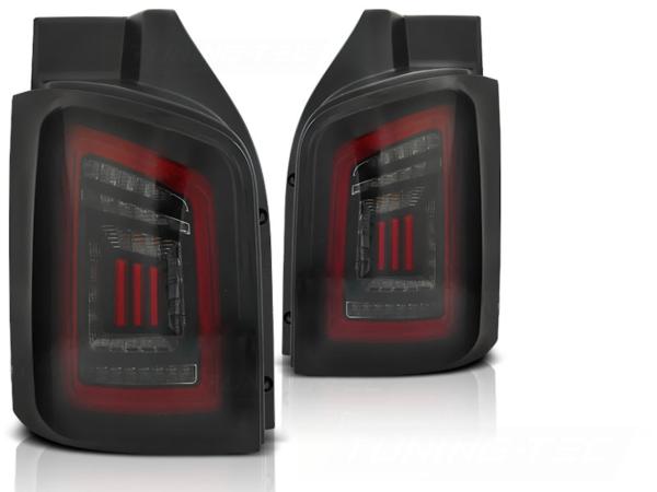 Voll LED Rückleuchten für VW T5 / T5 GP Bj. 03-15 Schwarz Smoke (Heckklappe)