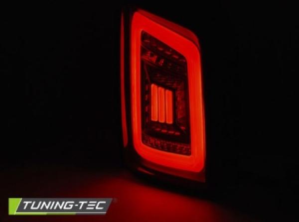 Voll LED Lightbar Rückleuchten für VW T5 / T5 GP 03-15 Schwarz Smoke Flügeltüren