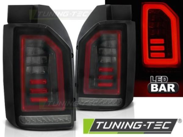 Voll LED Lightbar Rückleuchten für VW T6 Bj. 15-19 Schwarz Smoke (Heckklappe)r.l