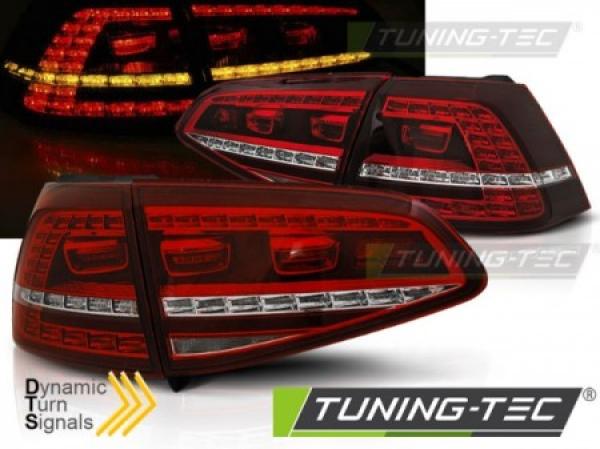 LED Rückleuchten für VW Golf 7 (VII) Limo 12-17 Rot/Chrom dynamischer Blinker
