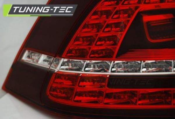 LED Rückleuchten für VW Golf 7 (VII) Limo 12-17 Rot/Chrom dynamischer Blinker