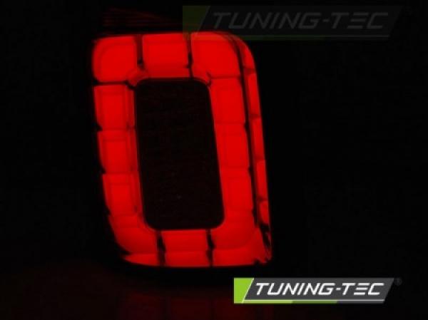Voll LED Lightbar Rückleuchten für VW T6 15-19 Rot/Chrom (Flügeltüren / Halogen)