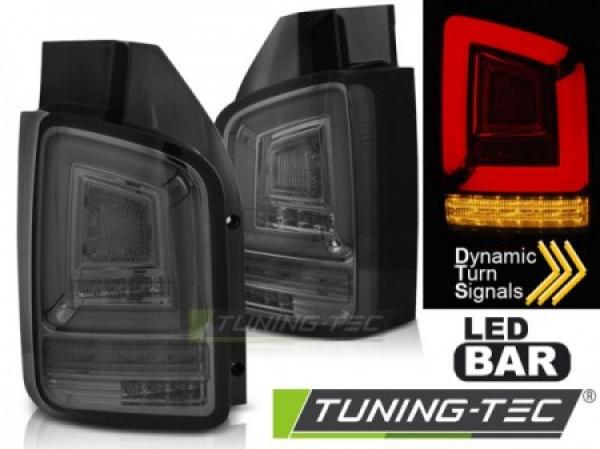 Voll LED Lightbar Rückleuchten für VW T5 Bj. 03-09 Smoke dynamischer Blinker