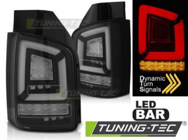 Voll LED Lightbar Rückleuchten für VW T5 Bj. 03-09 Schwarz dynamischer Blinker