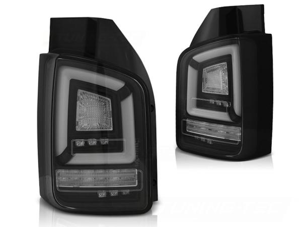 Voll LED Lightbar Rückleuchten für VW T5 Bj. 03-09 Schwarz dynamischer Blinker