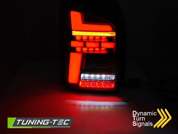 Voll LED Lightbar Rückleuchten für VW T615-19 Schwarz Smoke (Flügeltüren / Halogen)