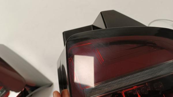 B-Ware  Voll LED Lightbar Rückleuchten für VW T6 15-19 Rot/Smoke (Flügeltüren / Halogen)