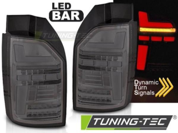Voll LED Lightbar Rückleuchten für VW T6.1 19-  Smoke Heckklappe Halogen