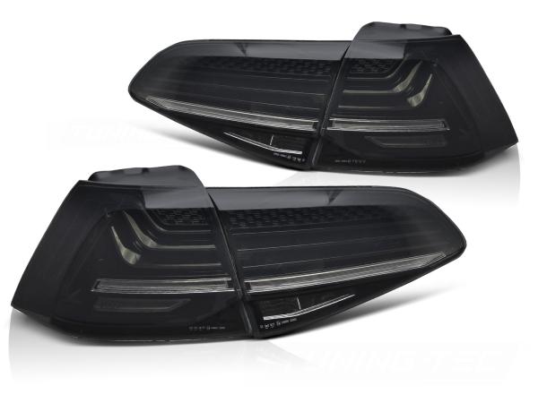 LaserLINE VOLL LED Rückleuchten Set für VW Golf 7 (VII) 13-19 schwarz/rauch mit dynamische Blinker