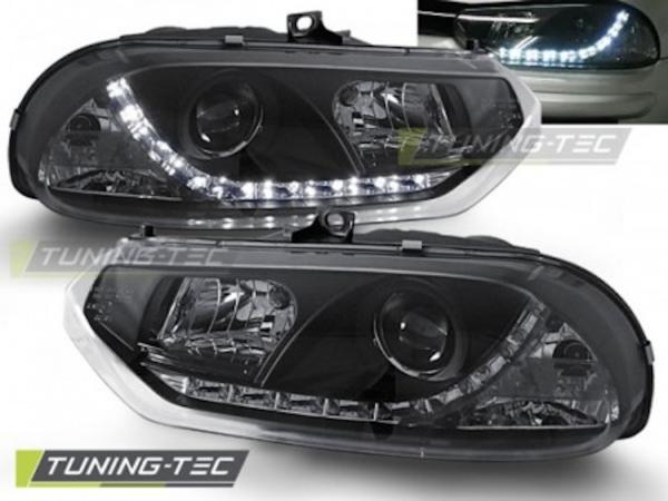 LED Tagfahrlicht - Design Scheinwerfer für Alfa Romeo 156 97-03 Schwarz