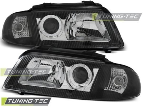 Scheinwerfer Klarglas für Audi A4 B5 Facelift Bj. 99-00 Schwarz