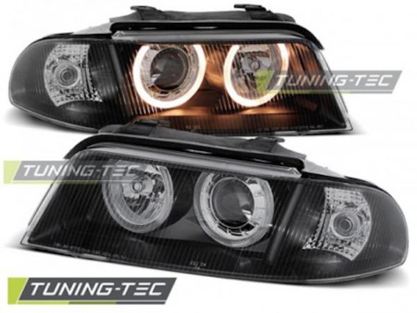 Scheinwerfer Angel Eyes für Audi A4 B5 Facelift Bj. 99-00 Schwarz