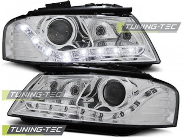 Scheinwerfer LED Tagfahrlicht Optik für Audi A3 8P 8PA Bj. 04-08 Chrom        <div class="cap-box