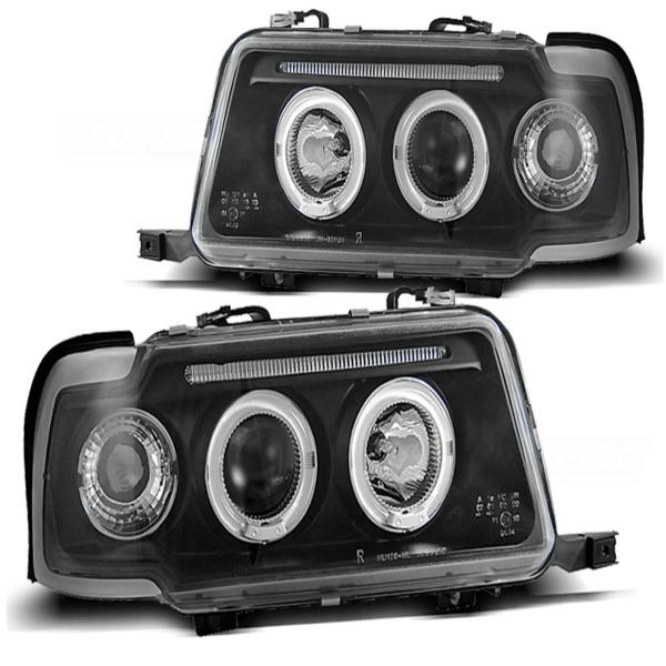 Scheinwerfer Angel Eyes für Audi 80 B4 Bj. 91-96 Schwarz