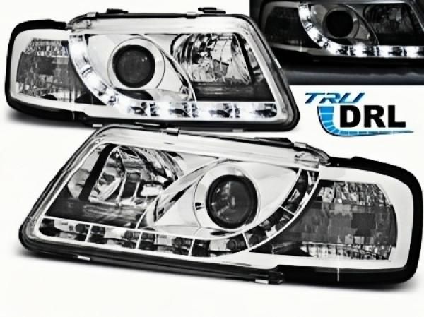 LED Tagfahrlicht Scheinwerfer für Audi A3 8L 96-00 chrom