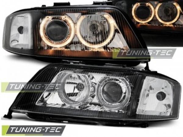 Scheinwerfer Angel Eyes für Audi A4 B6 8E Bj. 00-04 Schwarz