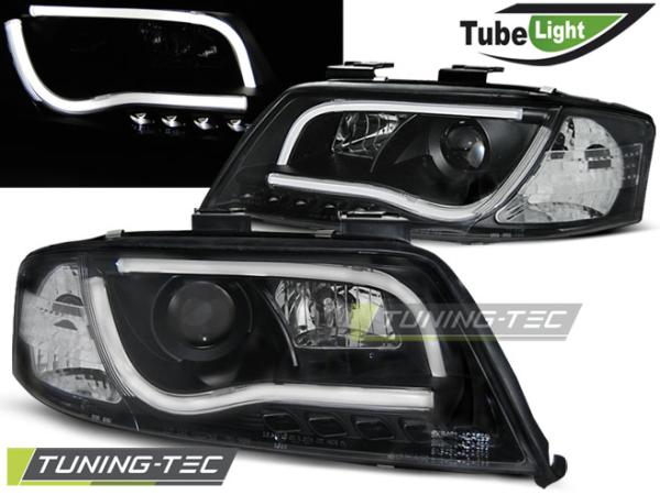 LED Tagfahrlicht Design Scheinwerfer für Audi A6 4B 97-01 schwarz
