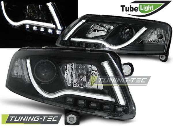 LED Tagfahrlicht Optik Scheinwerfer für Audi A6 C6 (4F) 04-08 schwarz