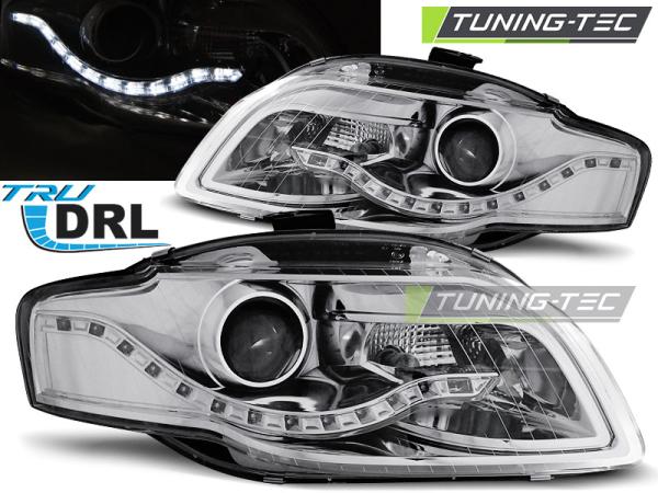 Scheinwerfer DRL LED Tagfahrlicht für Audi A4 B7 Bj. 04-08 Chrom
