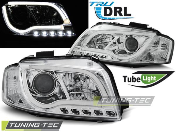 LED Tagfahrlicht Scheinwerfer für Audi A3 8P 04-08 chrom