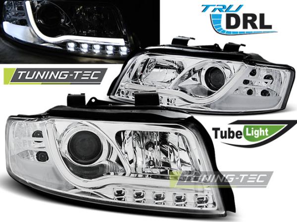 LED Tagfahrlicht Scheinwerfer für Audi A4 B6 00-04 chrom
