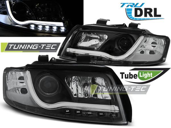 LED Tagfahrlicht Scheinwerfer für Audi A4 B6 00-04 schwarz