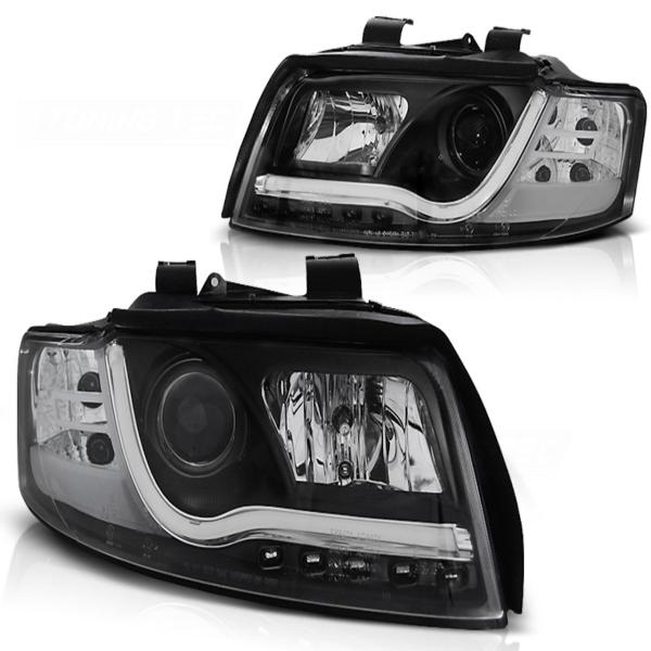 LED Tagfahrlicht Scheinwerfer für Audi A4 B6 00-04 schwarz