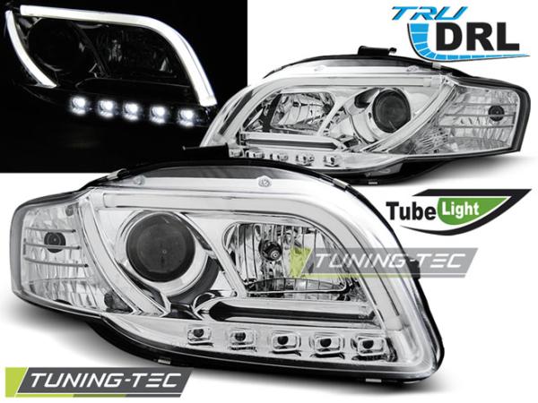 LED Tagfahrlicht Scheinwerfer für Audi A4 B7 05-08 chrom