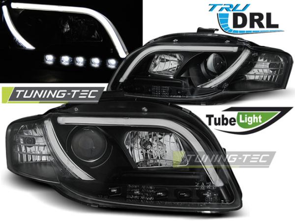 LED Tagfahrlicht Scheinwerfer für Audi A4 B7 05-08 schwarz