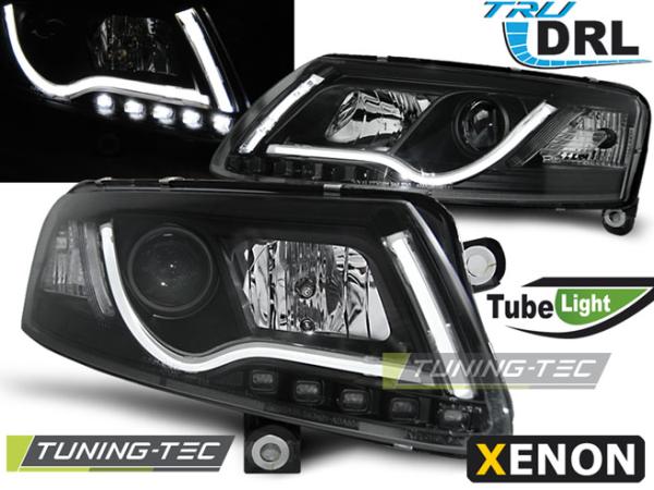 XENON LED Tagfahrlicht Scheinwerfer für Audi A6 C6 (4F) 04-08 schwarz