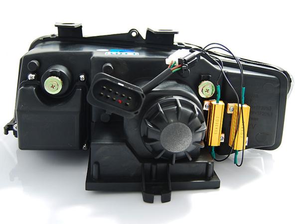 LED Tagfahrlicht Design Scheinwerfer für Audi A4 B6 00-04 schwarz