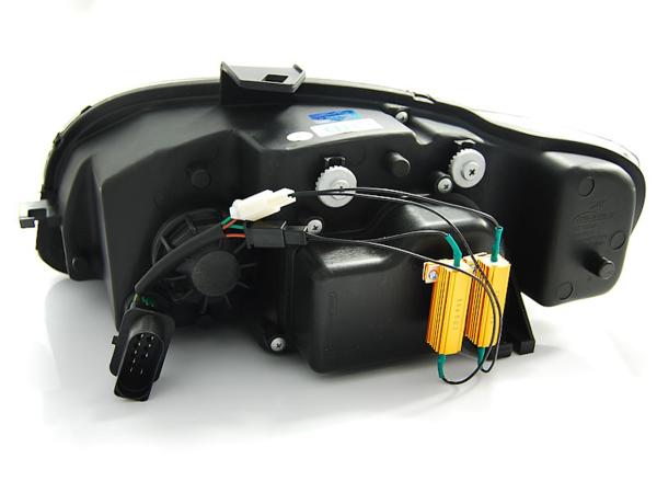 LED Tagfahrlicht Design Scheinwerfer für Audi A4 B7 05-08 chrom