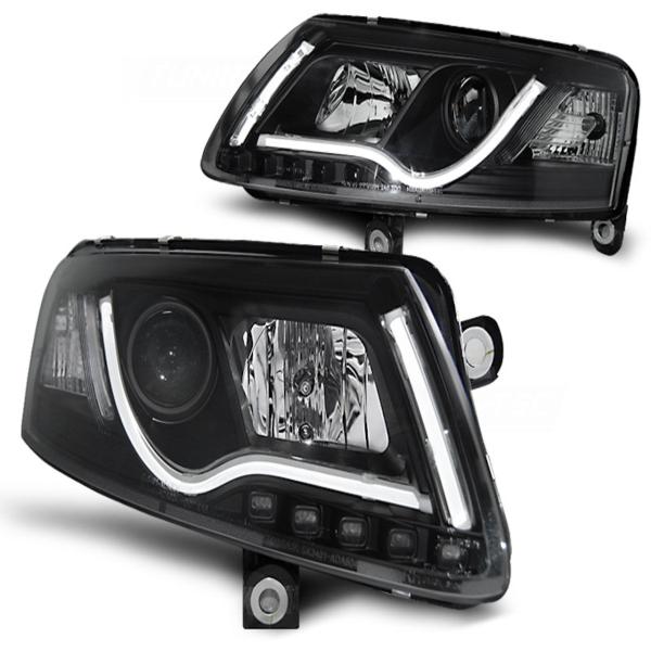 Scheinwerfer DRL LED Tagfahrlicht für Audi A6 C6 4F Bj. 04-08 Schwarz LTI