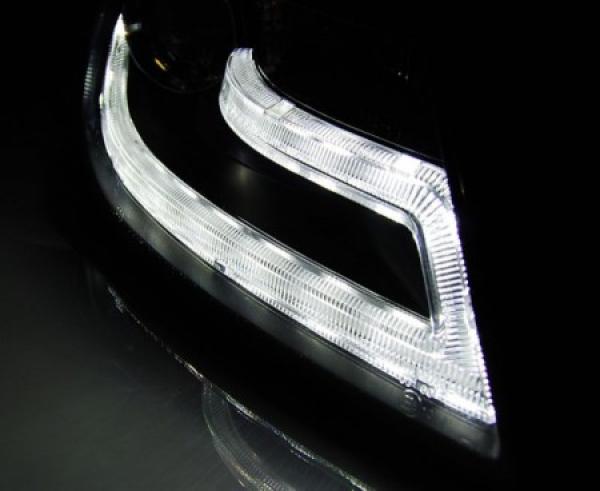 Xenon Scheinwerfer DRL LED Tagfahrlicht für Audi A4 B8 8K Bj. 08-11 Schwarz LTI