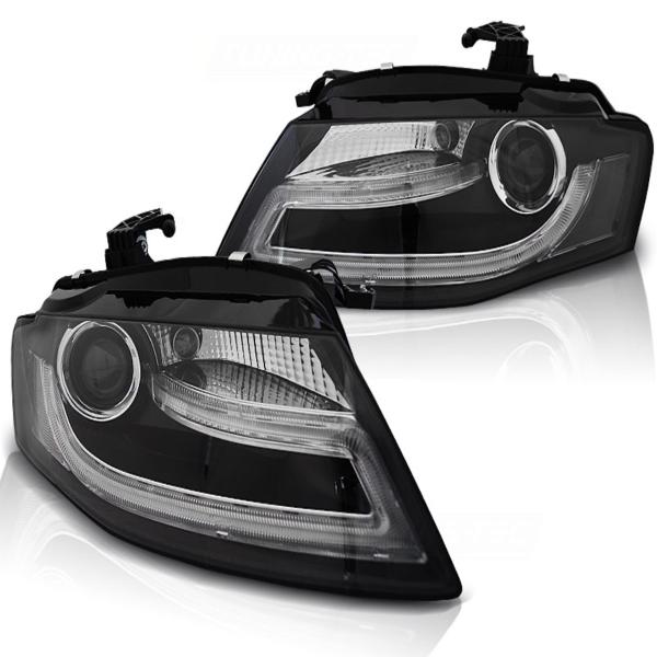 Xenon Scheinwerfer DRL LED Tagfahrlicht für Audi A4 B8 8K Bj. 08-11 Schwarz LTI