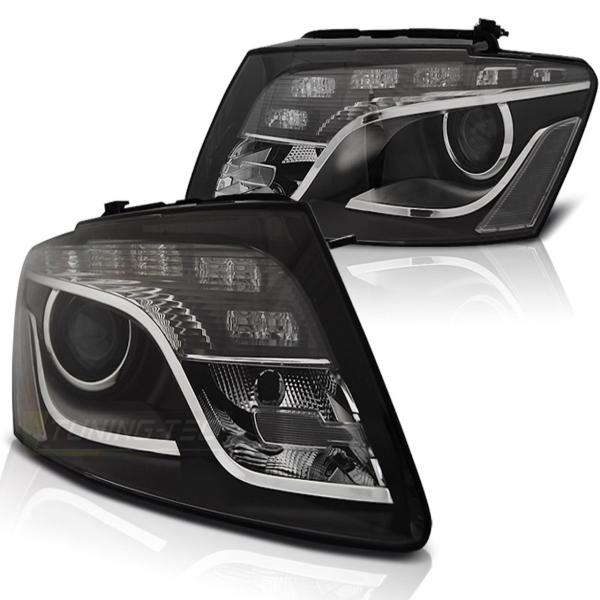 LED Tagfahrlicht Scheinwerfer für Audi Q5 (8R) 08-12 schwarz