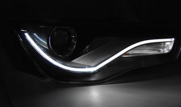 LED Tagfahrlicht Scheinwerfer für Audi A1 10-14 schwarz
