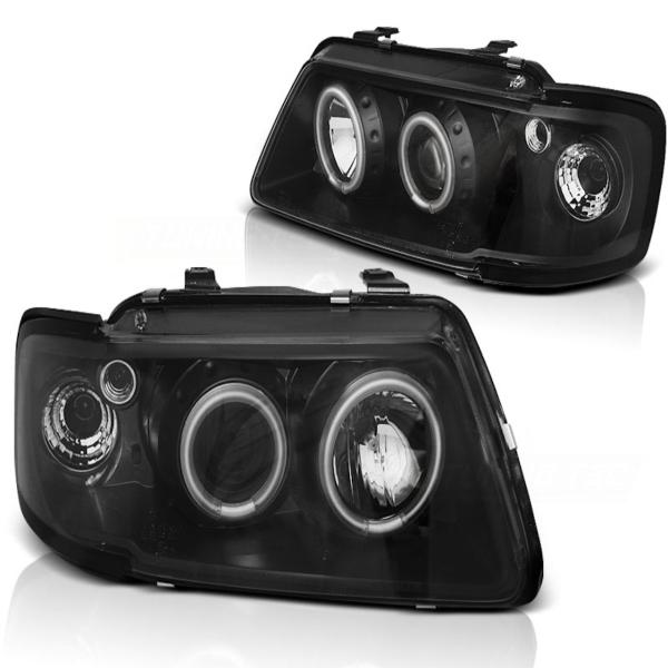 CCFL Angel Eyes Scheinwerfer für Audi A3 (8L) 96-00 schwarz