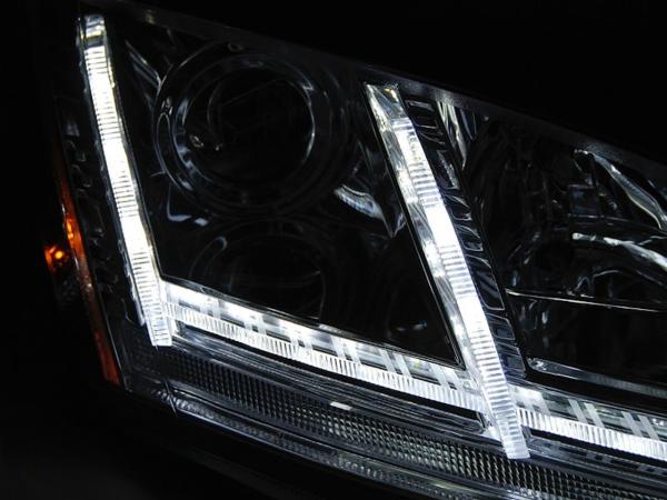 LED Tagfahrlicht Design Scheinwerfer für Audi TT 8J 06-10 chrom