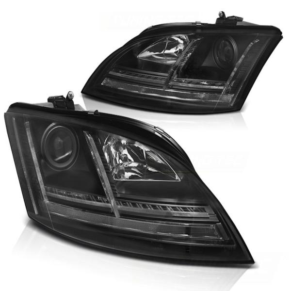 Scheinwerfer DRL LED Tagfahrlicht für Audi TT 8J Bj. 06-10 Schwarz