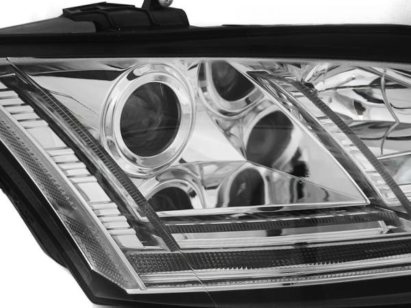 XENON LED Tagfahrlicht Scheinwerfer für Audi TT 8J 06-10 chrom