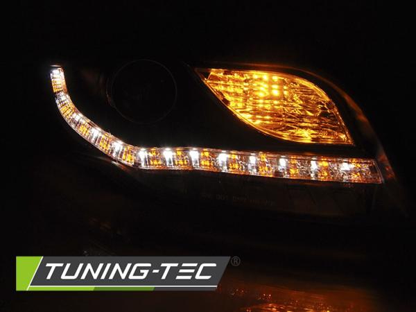 LED Tagfahrlicht Design Scheinwerfer für Audi A4 B7 05-08 schwarz