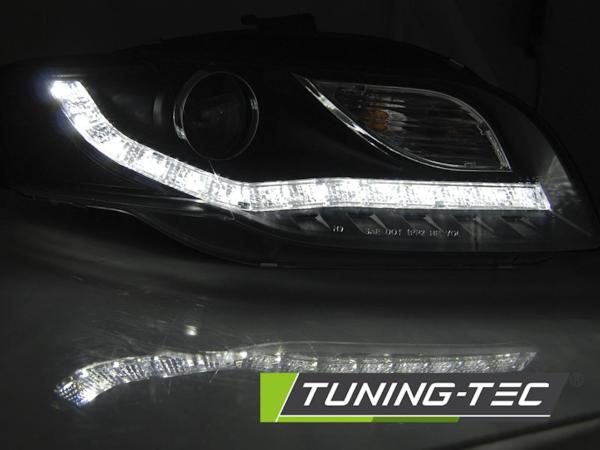 LED Tagfahrlicht Design Scheinwerfer für Audi A4 B7 05-08 schwarz