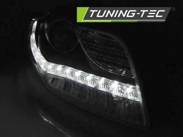 LED Tagfahrlicht Design Scheinwerfer für Audi A4 B7 05-08 schwarz