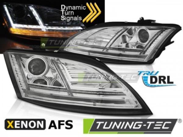 Xenon Scheinwerfer DRL LED Tagfahrlicht für Audi TT 8J Bj. 10-14 Chrom mit Kurvenlicht