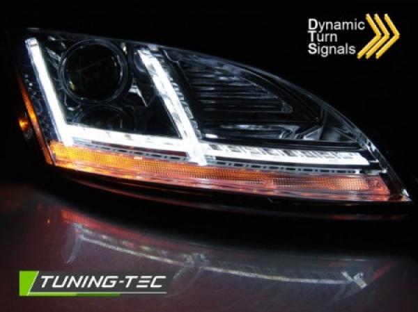 Xenon Scheinwerfer DRL LED Tagfahrlicht für Audi TT 8J Bj. 10-14 Chrom mit Kurvenlicht