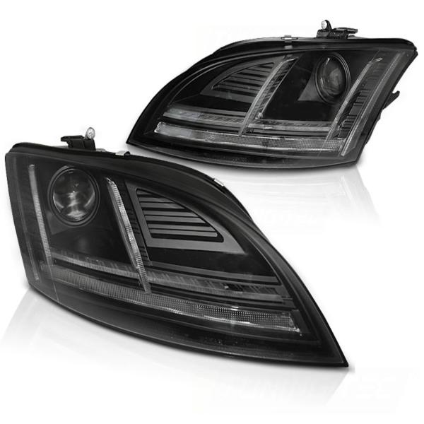 XENON LED Tagfahrlicht Scheinwerfer für Audi TT 8J 10-14 schwarz mit Kurvenlicht