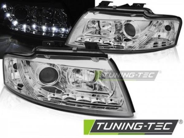Scheinwerfer LED Tagfahrlicht Optik für Audi A4 B6 Cabrio 8H 02-06 Chrom