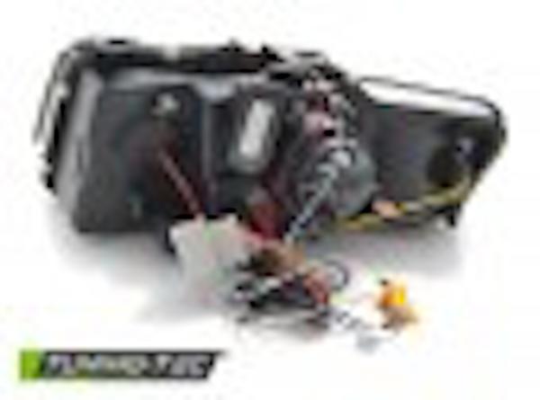 Scheinwerfer LED Tagfahrlicht Optik für Audi A4 B6 Cabrio 8H 02-06 Schwarz